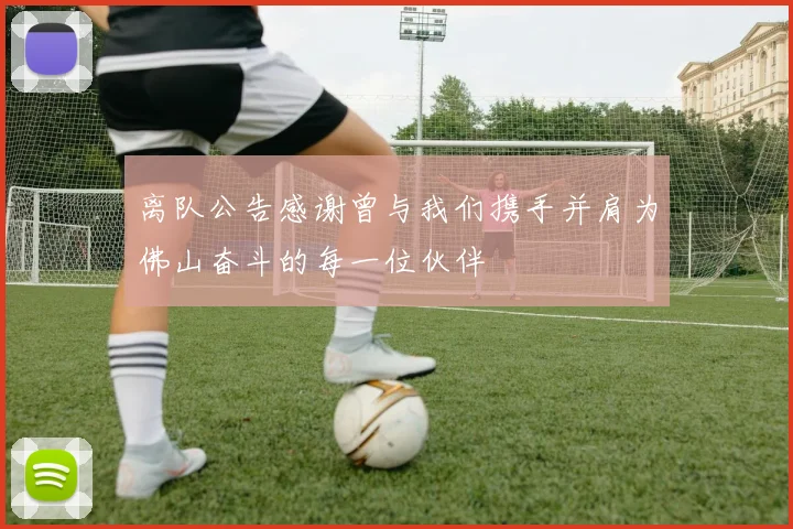 离队公告感谢曾与我们携手并肩为佛山奋斗的每一位伙伴